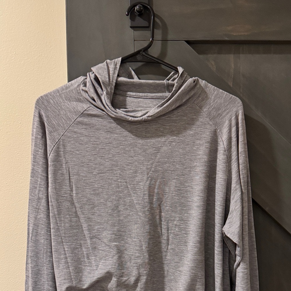 Path Project Gray Hoodie Long Sleeve running shirt - Picture 2 of 5
